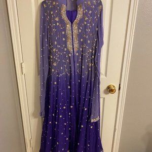 Dressy Purple Shalwar Kameez